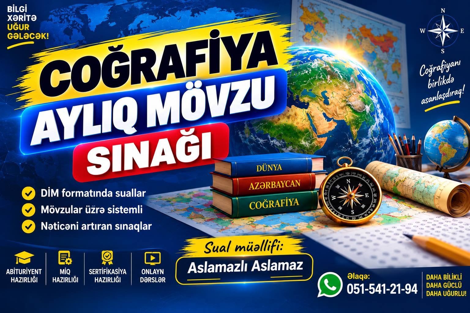 Coğrafiya Aylıq mövzu sınağı 1